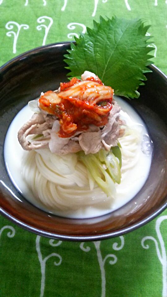 必殺、冷やし豆乳麺♪